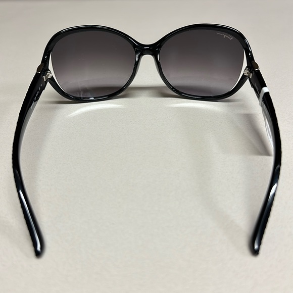 ???NEW Salvatore Ferragamo 61mm Round Black Sunglasses main image 5
